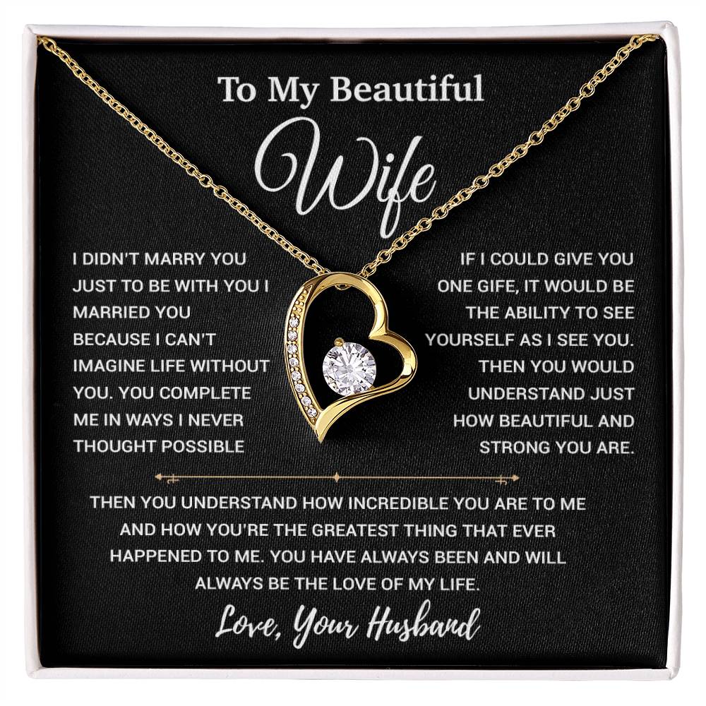 To My Wife Necklace, Christmas Gifts For Women, Anniversary Gift For Wife 11_9_Black