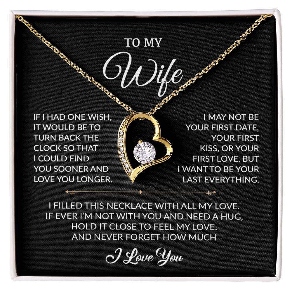 To My Wife Necklace, Gift For Wife, Anniversary Gift For Wife, Necklace For Wife 2_8_Black