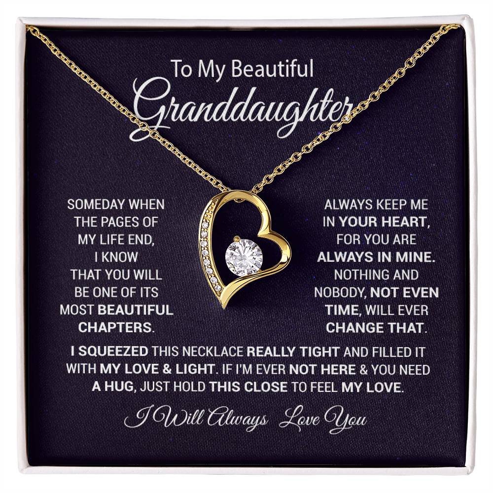 To My Granddaughter Necklace, Gift For Granddaughter, Christmas Gift