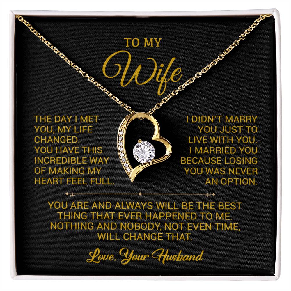 To My Wife Necklace, Gift For Wife, Anniversary Gift For Wife, Christmas Gift
