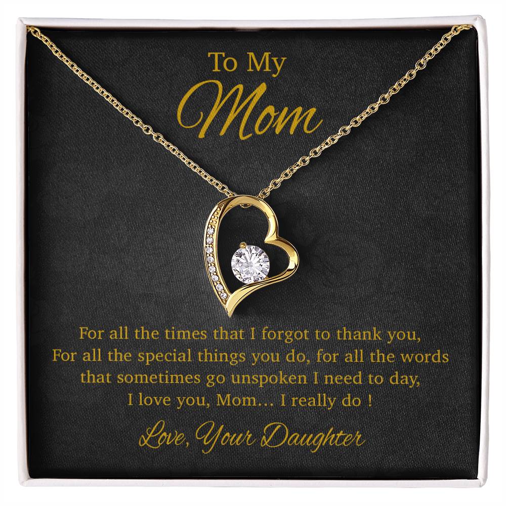 To My Mom Necklace, Gift For Mom From Daughter, Mother's Day Gifts 31_3_Gold