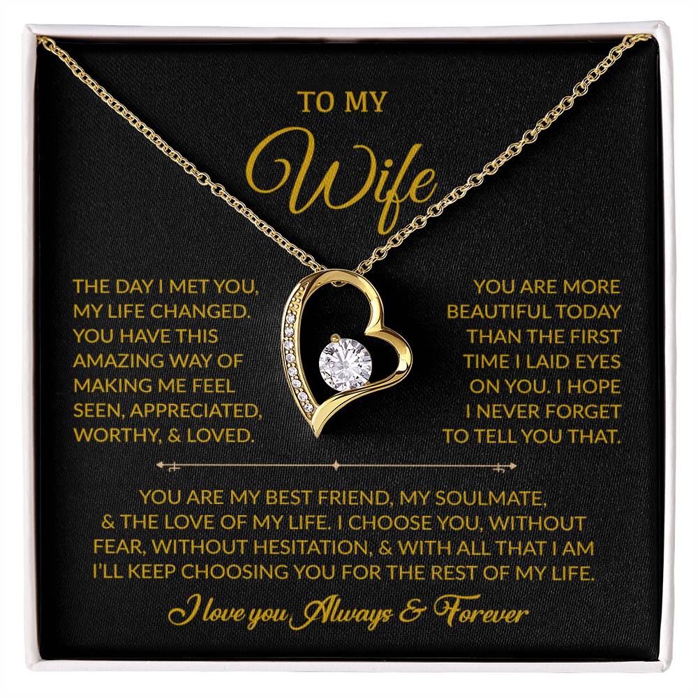 To My Wife Necklace, Gift For Wife, Anniversary Gift For Wife, Necklace For Wife