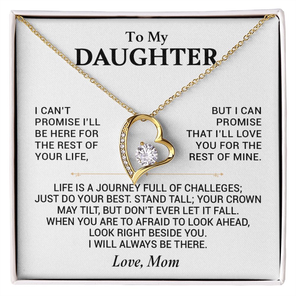 To My Daughter Necklace Love Mom, Gift for Daughter from Mom, Birthday Gifts