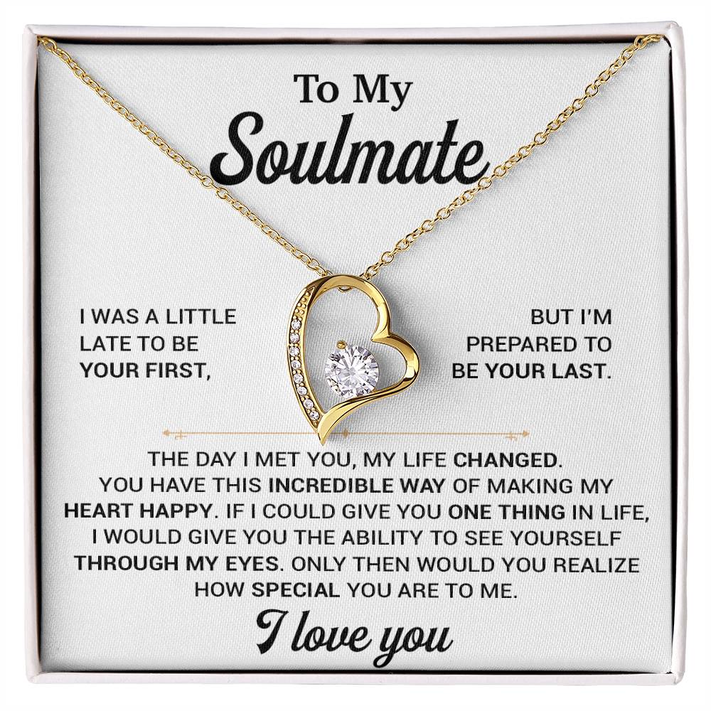To My Soulmate Necklace, Soulmate Gift, Gift For Girlfriend, Christmas Gift