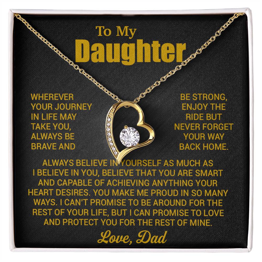 To My Daughter Necklace, Daughter Father Necklace, Daughter Gift From Dad 31_7_Gold