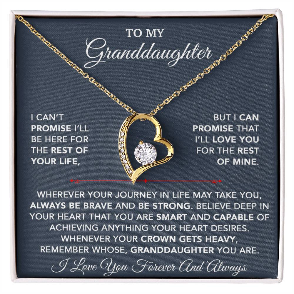 To My Granddaughter Necklace, Granddaughter Gift from Grandpa, Christmas Gift 28_9_Blue