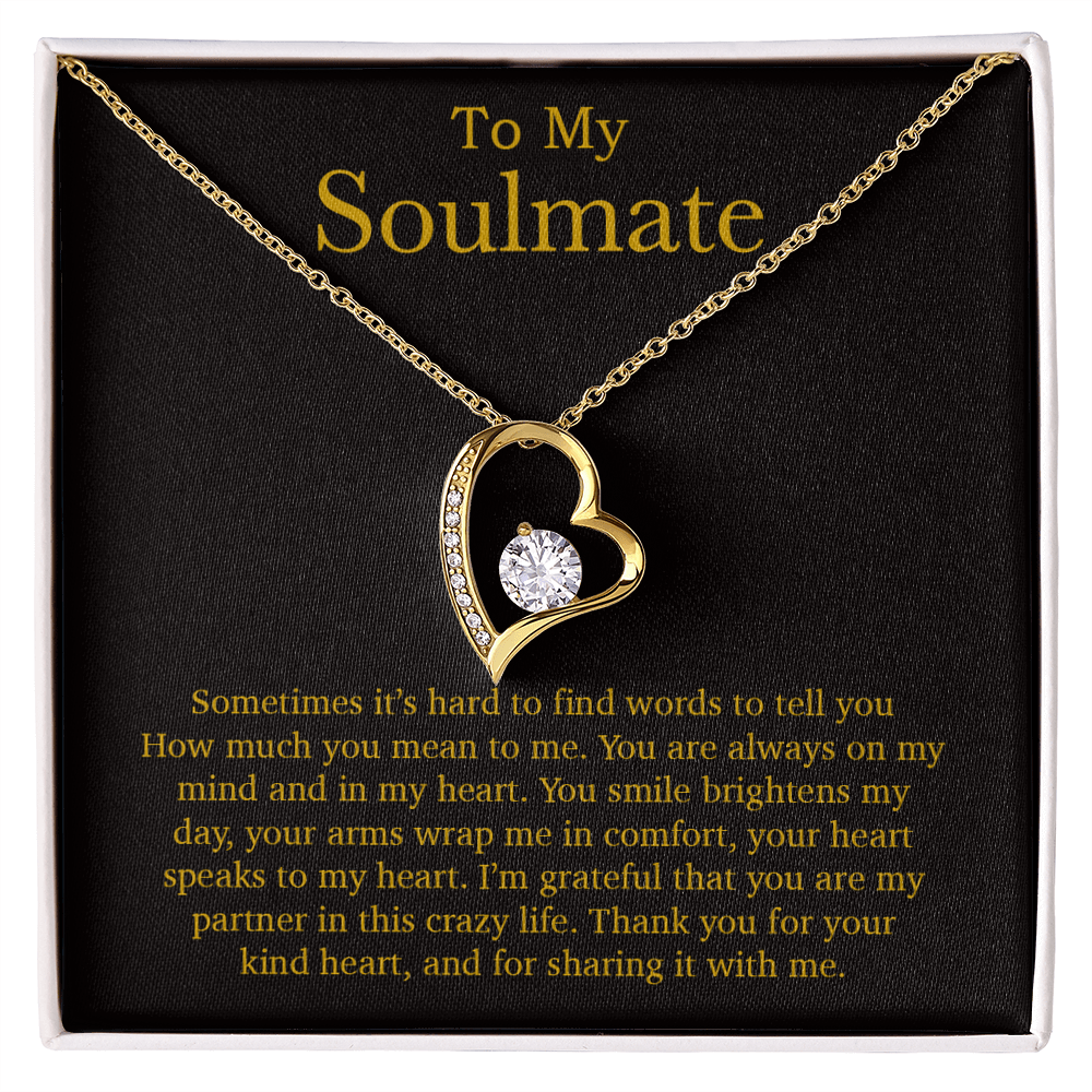 To My Soulmate Necklace, Valentines Day Gift, Soulmate Gifts, Birthday Gifts_Gold