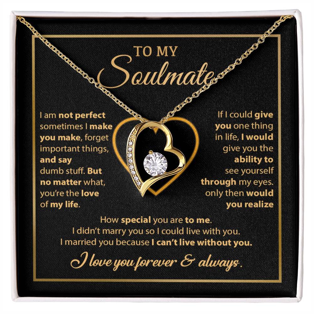 To My Soulmate Necklace, Gift For Wife From Husband, Valentines Gift For Wife 11_2_Gold
