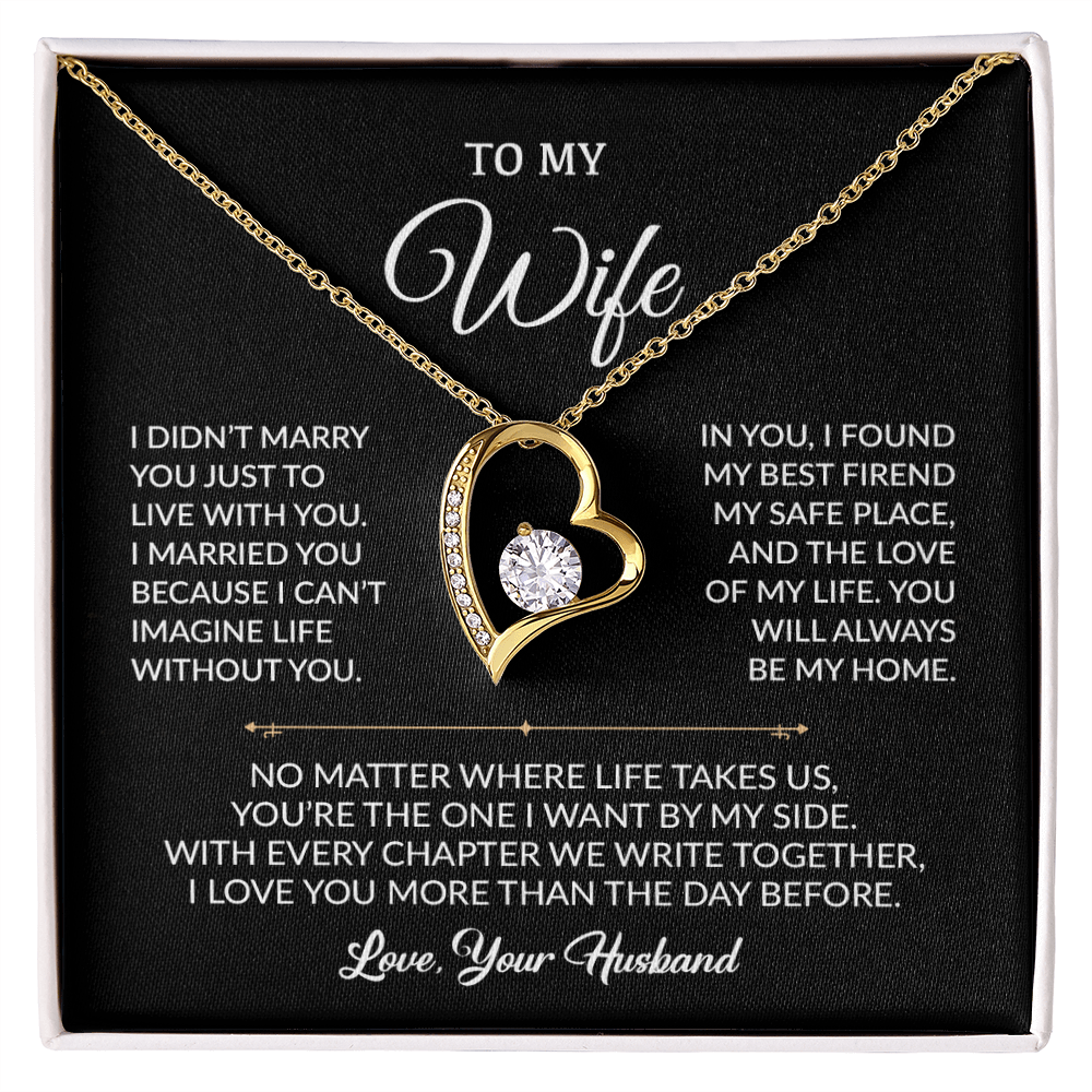 To My Wife Necklace, Gift For Wife, Anniversary Gift For Wife, Necklace For Wife