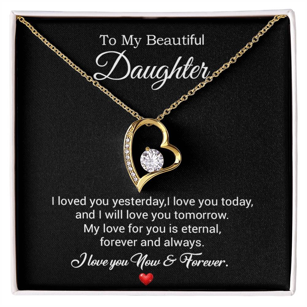 To My Daughter Necklace, Gift For Daughter From Dad, Daughter Father Necklace 30_7_Black