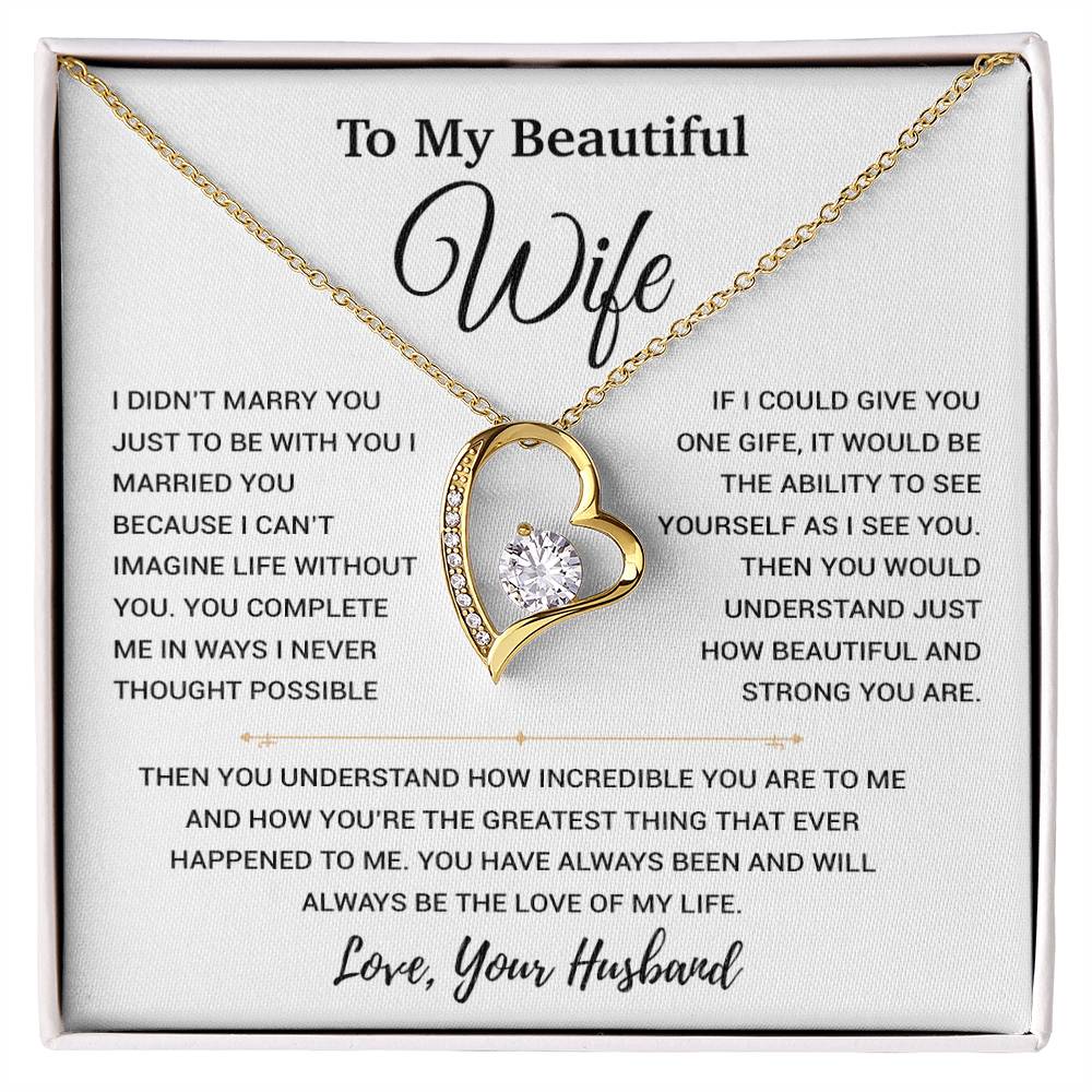 To My Wife Necklace, Christmas Gifts For Women, Anniversary Gift For Wife 11_9_White