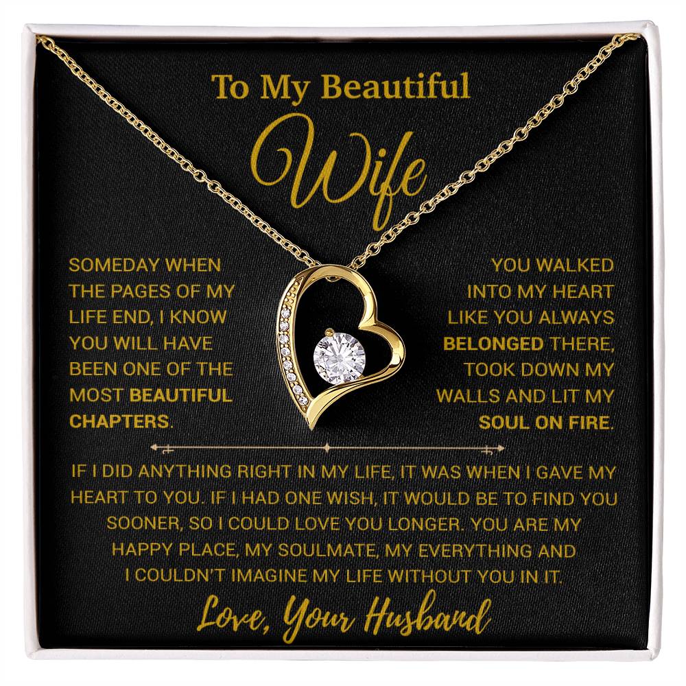 To My Wife Necklace, Vanlentines Gifts For Women, Anniversary Gift For Wife 1_1_Gold