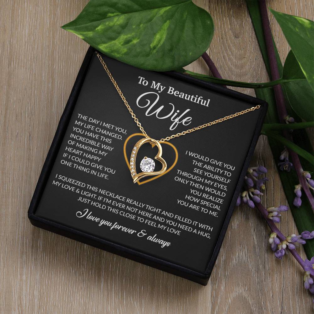 To My Wife Necklace, Gift For Wife, Anniversary Gift For Wife, Necklace For Wife 23_1_Black