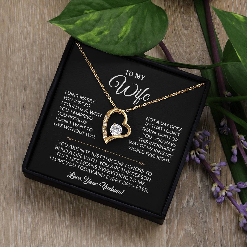 To My Wife Necklace, Gift For Wife, Anniversary Gift For Wife, Necklace For Wife