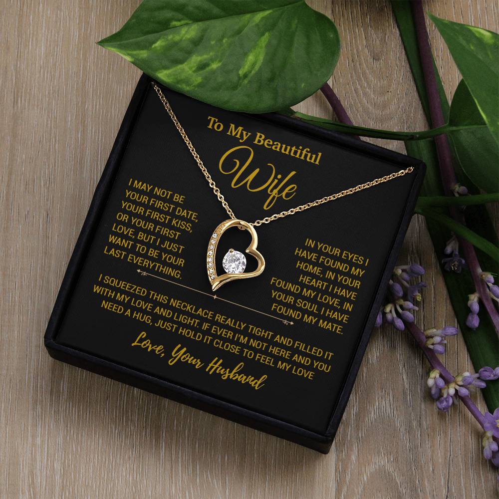 To My Wife Necklace, Christmas Gifts For Women, Anniversary Gift For Wife 23_12_Gold