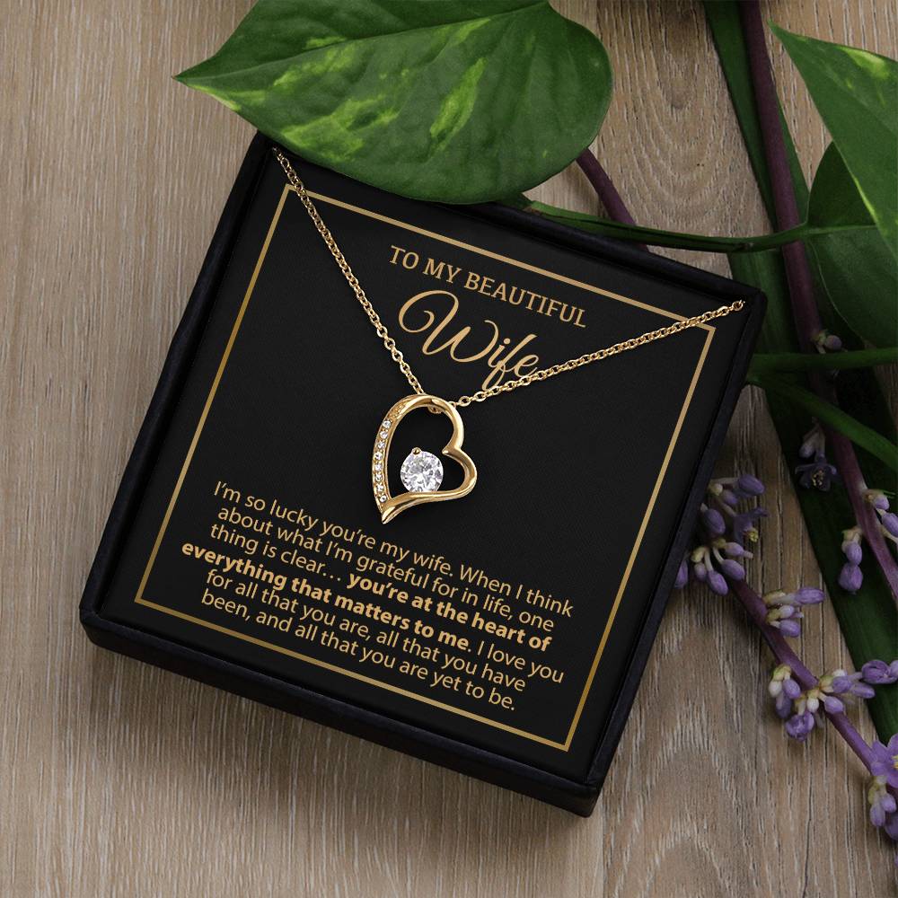 To My Wife Necklace, Vanlentines Gifts For Women, Anniversary Gift For Wife 5_1_Gold