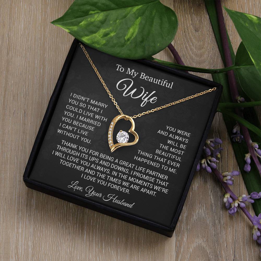 To My Wife Necklace, Anniversary Gift For Wife, Wife Birthday, Gift For Wife33