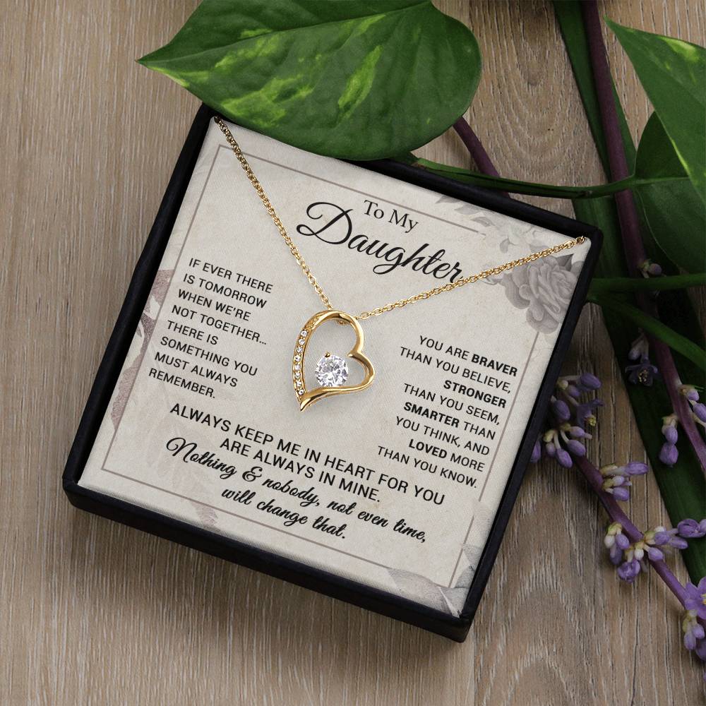 To My Daughter Necklace, Gift From Mom, Dad, Christmas Gift