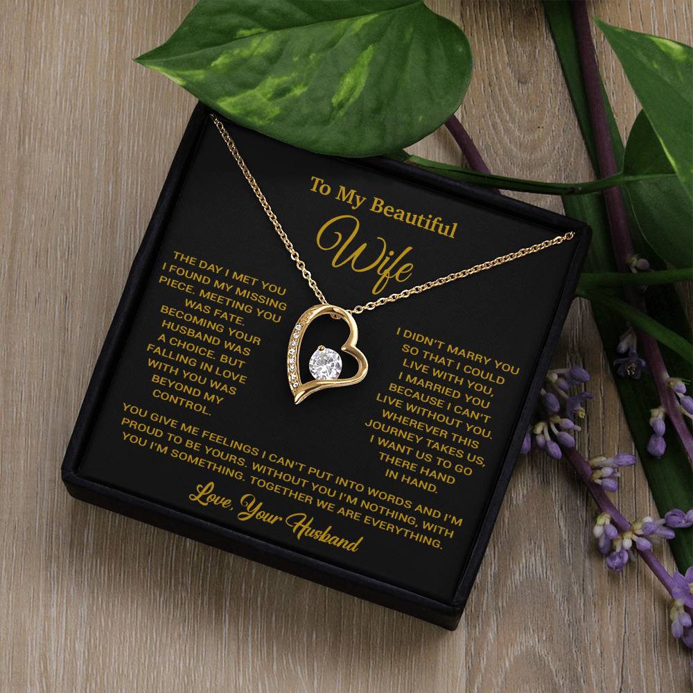 To My Wife Necklace, Vanlentines Gifts For Women, Anniversary Gift For Wife 2_2_Gold