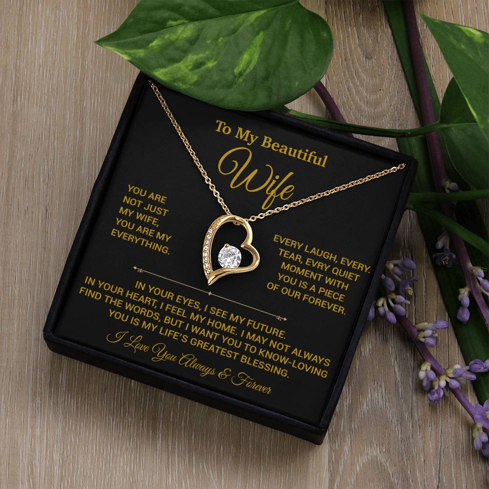 To My Wife Necklace, Christmas Gifts For Women, Anniversary Gift For Wife 10_9_Gold