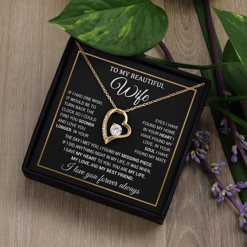 To My Wife Necklace, Christmas Gifts For Women, Anniversary Gift For Wife 6_11_Black