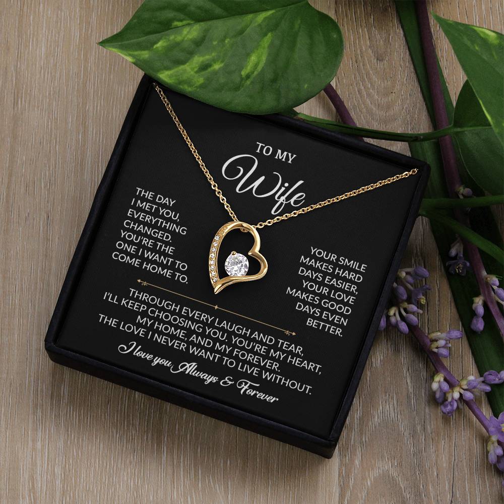 To My Wife Necklace, Gift For Wife, Anniversary Gift For Wife, Necklace For Wife