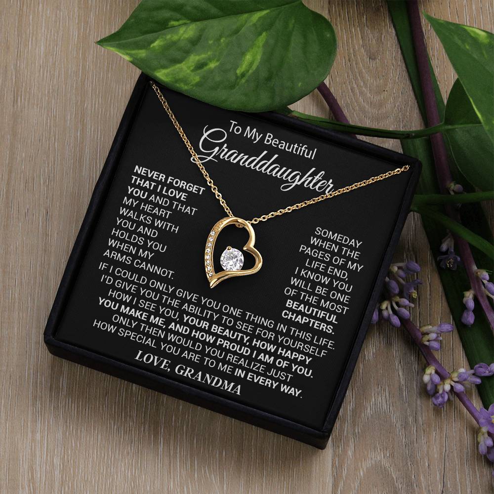 To My Granddaughter Necklace, Gift For Your Granddaughter, Christmas,Anniversary