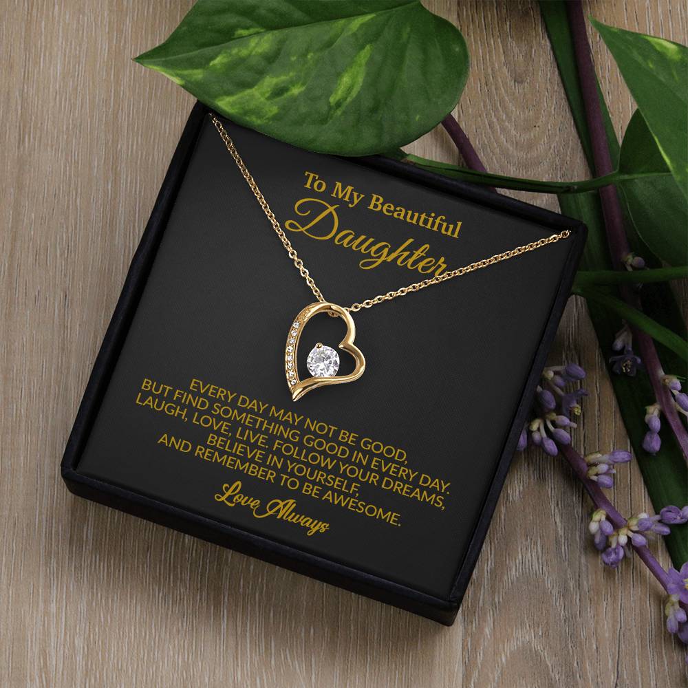 To My Daughter Necklace, Gift for Daughter from Dad, Father Daughter Necklace