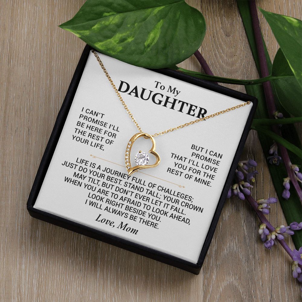To My Daughter Necklace Love Mom, Gift for Daughter from Mom, Birthday Gifts