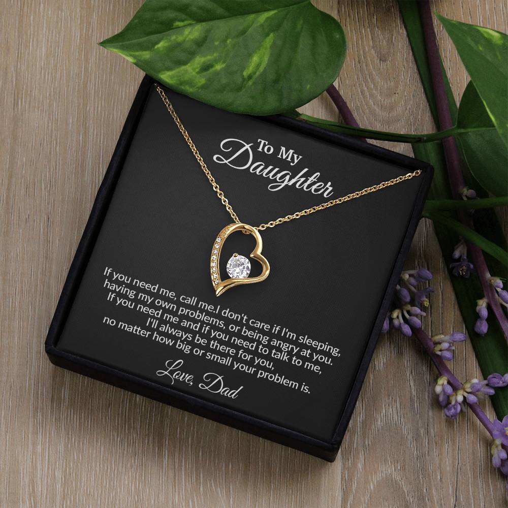 To My Daughter Necklace, Gift for Daughter from Dad, Father Daughter Necklace