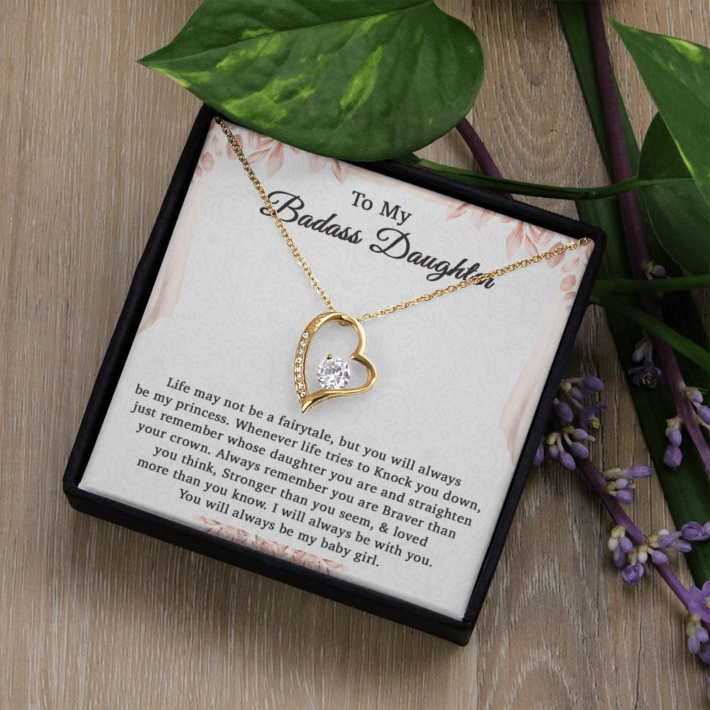 To My Badass Daughter Necklace From Mom, Badass Daughter Gift,  Badass Daughter Necklace