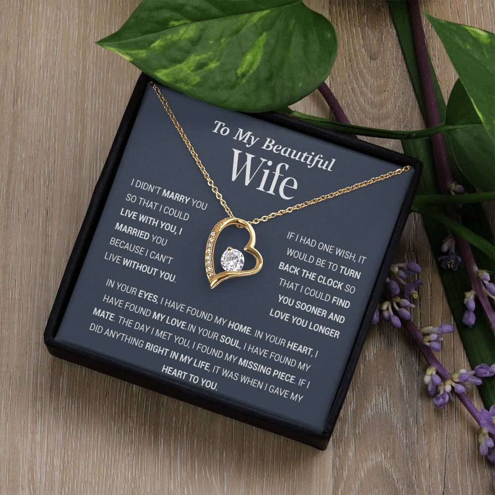 To My Wife Necklace, Gift For Wife, Anniversary Gift For Wife, Christmas Gift 27_11_Blue