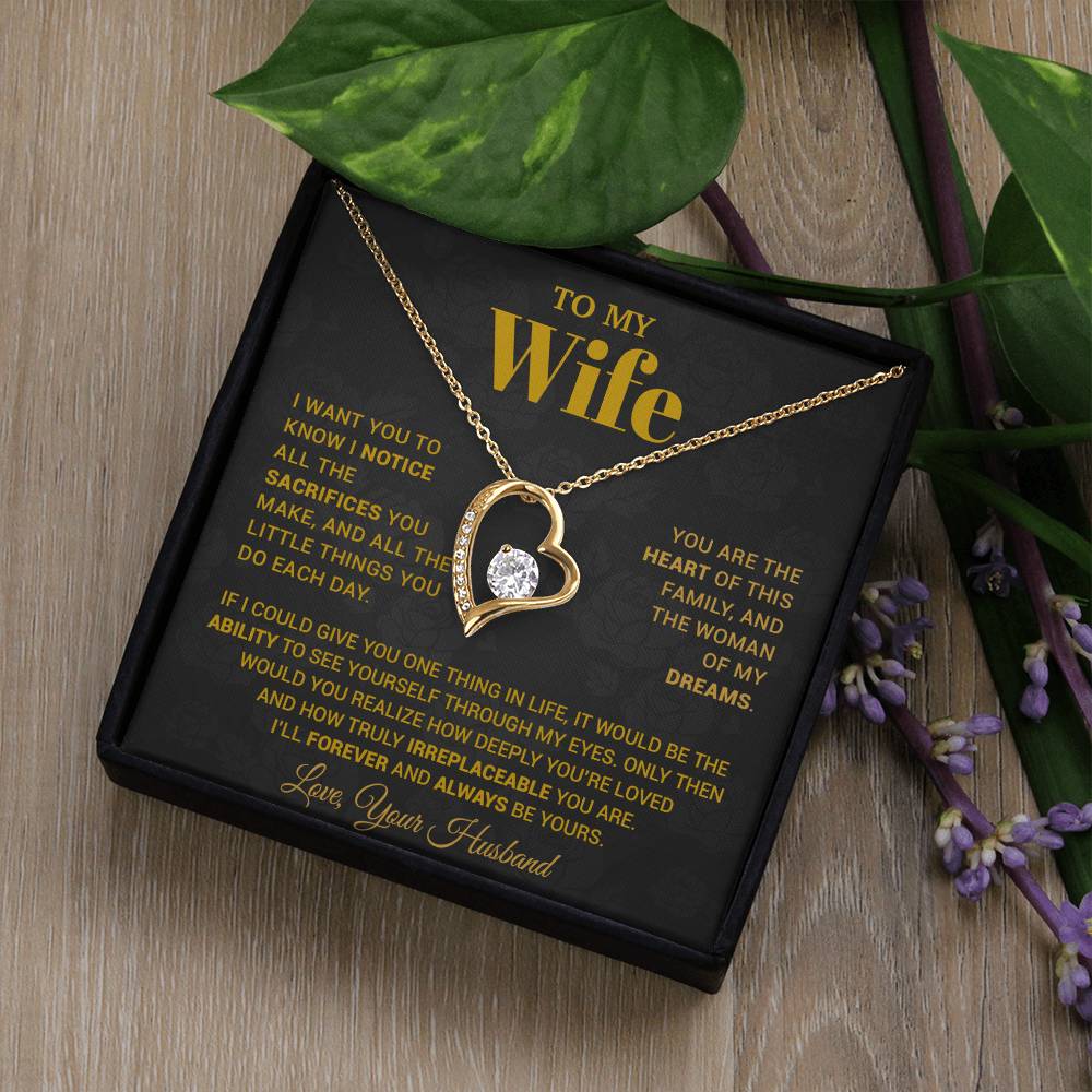 To My Wife Necklace, Christmas Gifts For Women, Anniversary Gift For Wife 6_10_Gold