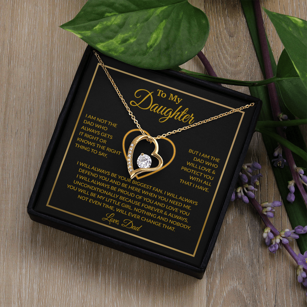 To My Daughter Necklace, Gift For Daughter From Dad, Daughter Father Necklace 6_12_Gold