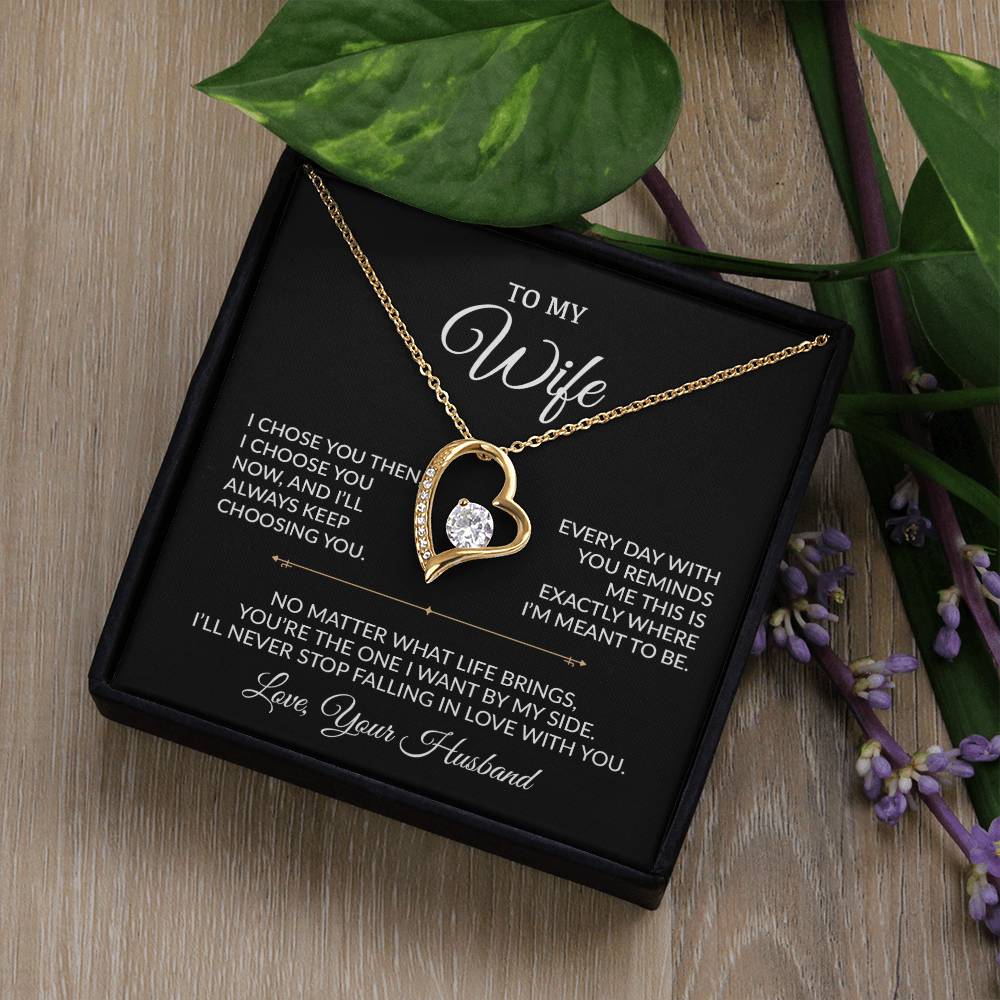 To My Wife Necklace, Gift For Wife, Anniversary Gift For Wife, Necklace For Wife