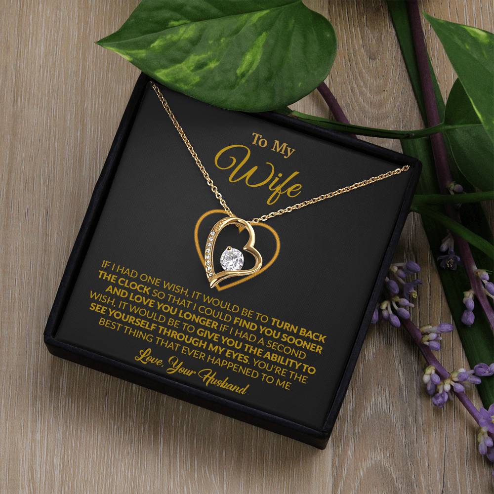 To My Wife Necklace, Gift For Wife, Anniversary Gift For Wife, Necklace For Wife 13_1_Gold