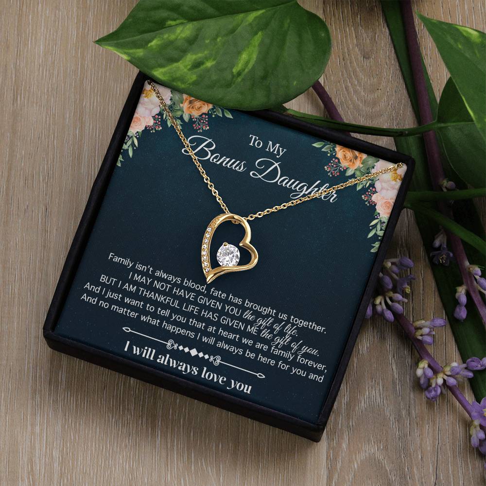 To My Bonus Daughter, Gift For Bonus Daughter Necklace, Step Daughter Necklace