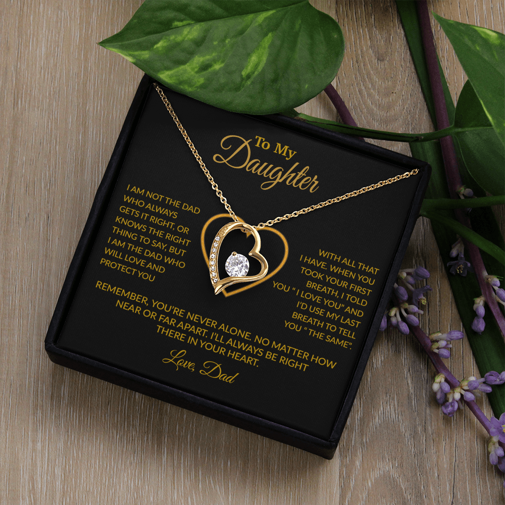 To My Daughter Necklace, Gift For Daughter From Dad, Daughter Father Necklace 14_1_Gold