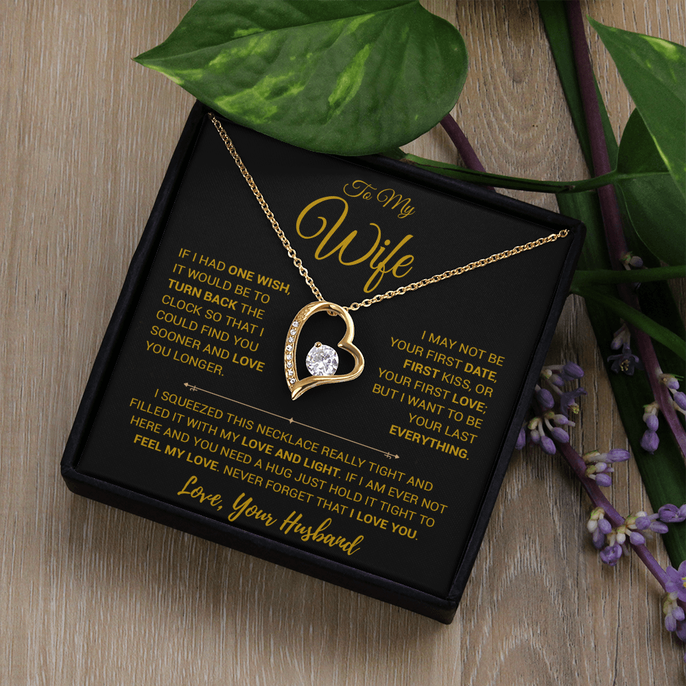 To My Wife Necklace, Gift For Wife, Anniversary Gift For Wife, Christmas Gift 14_2_Gold