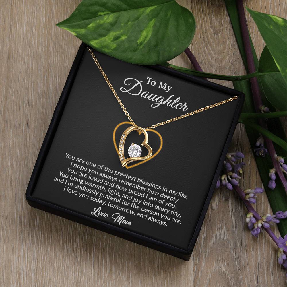 To My Daughter Necklace, Gift for Daughter from Mom, Mother Daughter Necklace