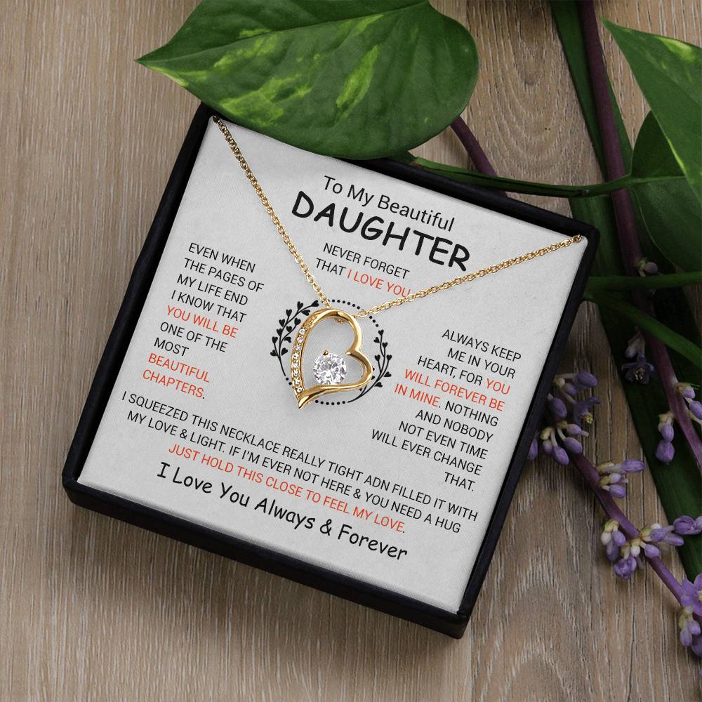 To My Daughter Necklace, Daughter Father Necklace, Daughter Gift From Dad, Mom 4_12