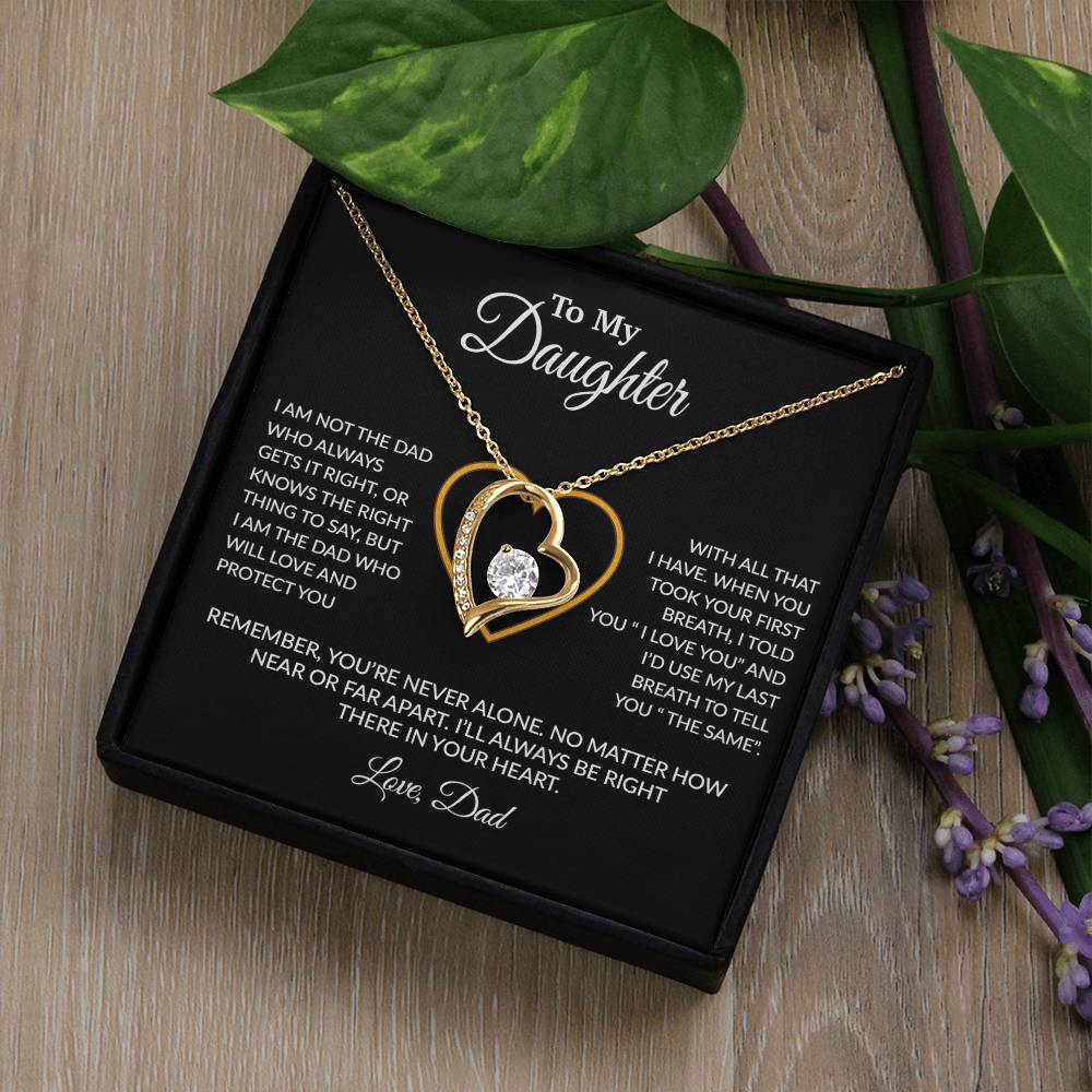 To My Daughter Necklace, Gift For Daughter From Dad, Daughter Father Necklace 14_1_Black