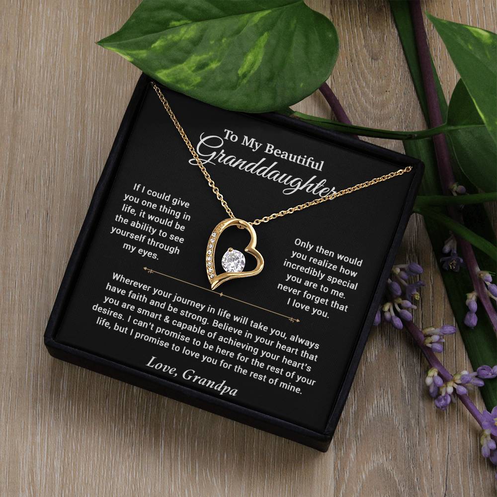 To My Granddaughter Necklace, Birthday Gift For Granddaughter, Birthday Gifts