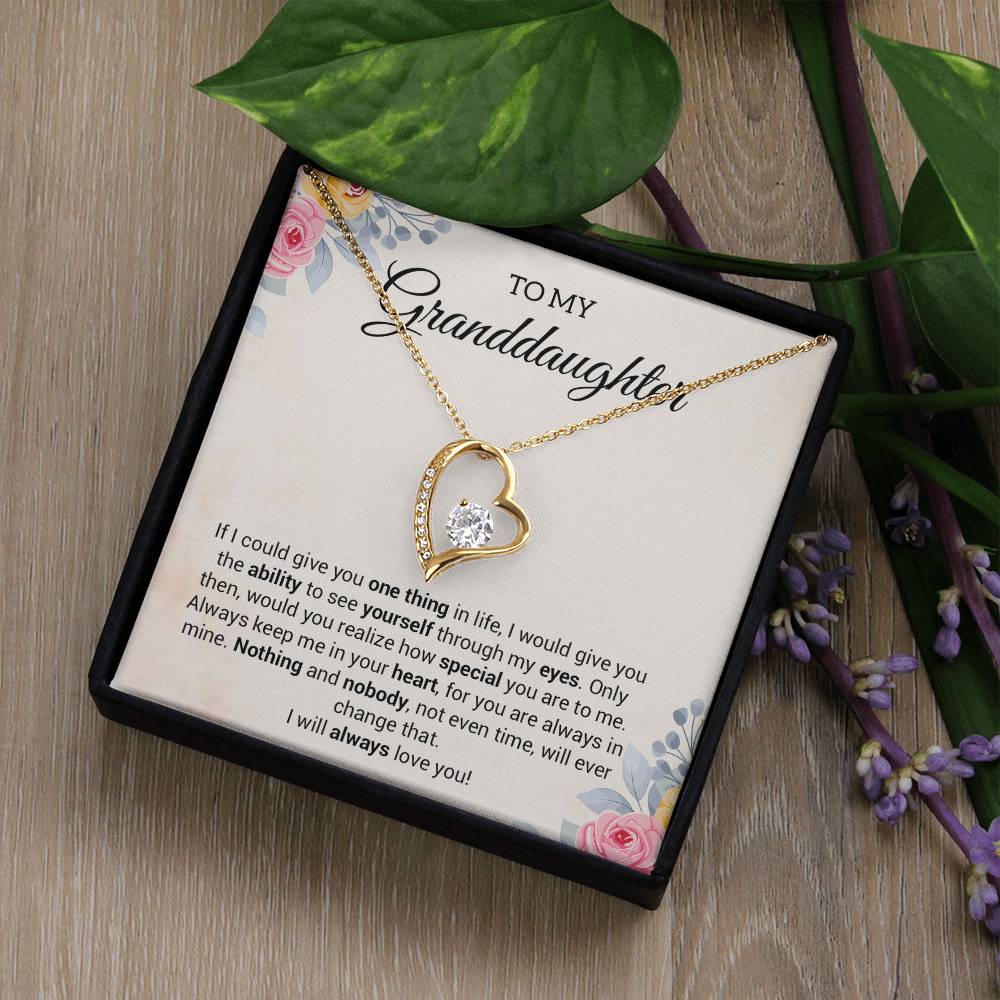 To My Granddaughter Necklace Gift, Granddaughter Jewelry From Grandma Birthday