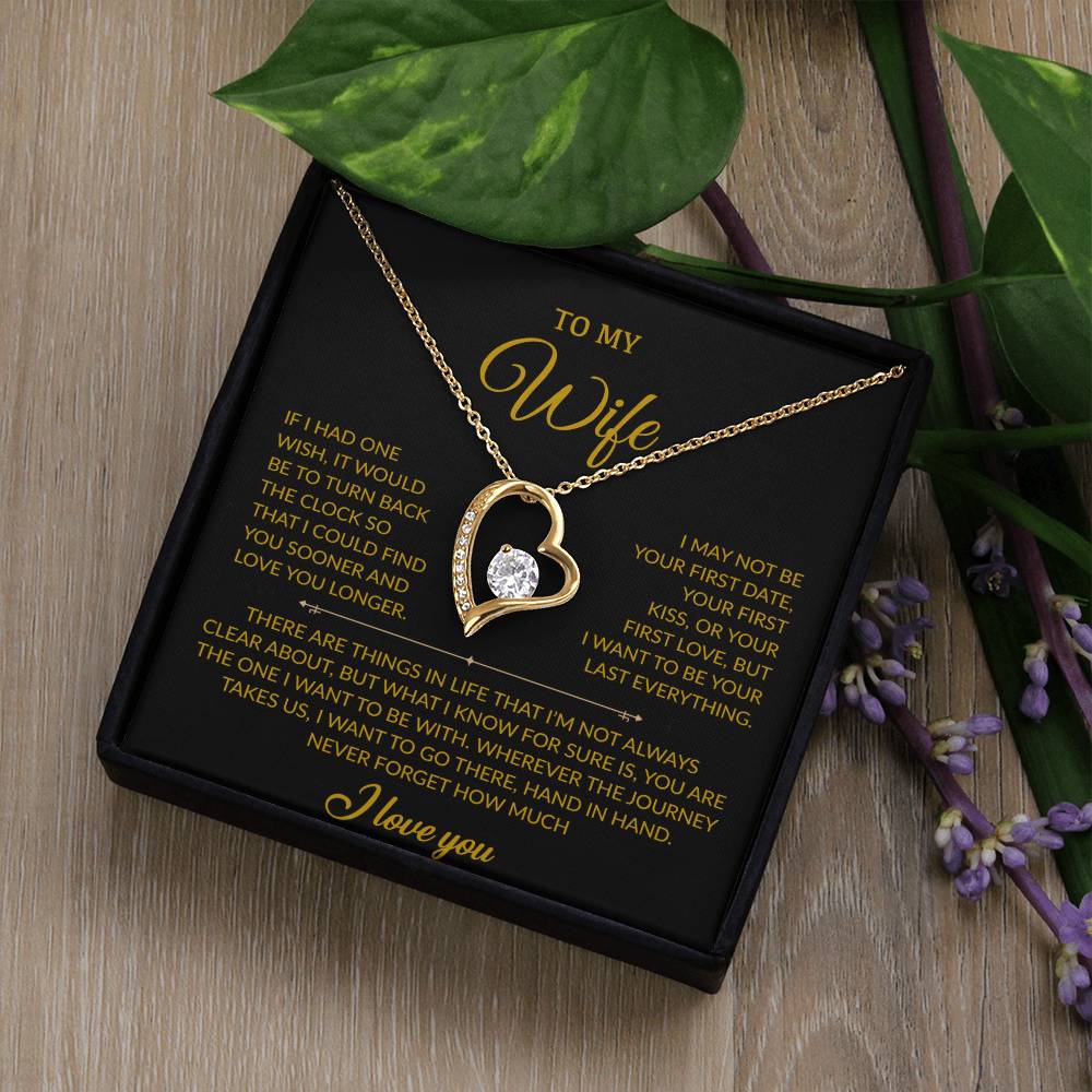 To My Wife Necklace, Gift For Wife, Anniversary Gift For Wife, Necklace For Wife 28_7_Gold