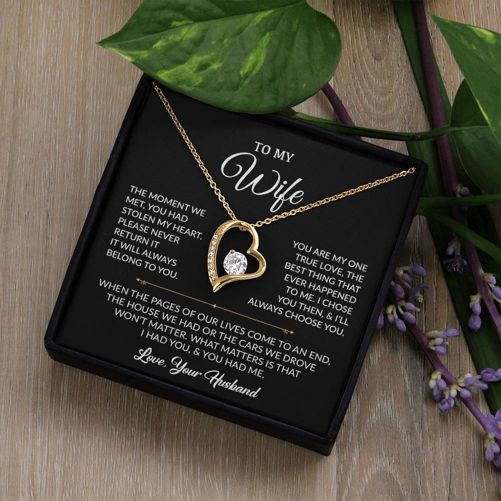 To My Wife Necklace, Gift For Wife, Anniversary Gift For Wife, Necklace For Wife