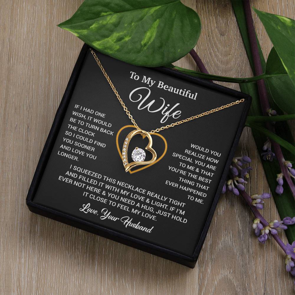 To My Wife Necklace, Gift For Wife, Anniversary Gift For Wife, Necklace For Wife 28_5_Black