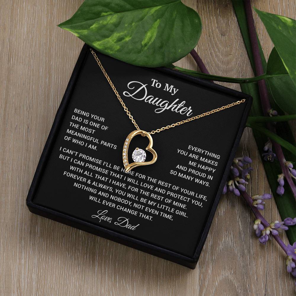 To My Daughter Necklace, Gift for Daughter from Dad, Father Daughter Necklace