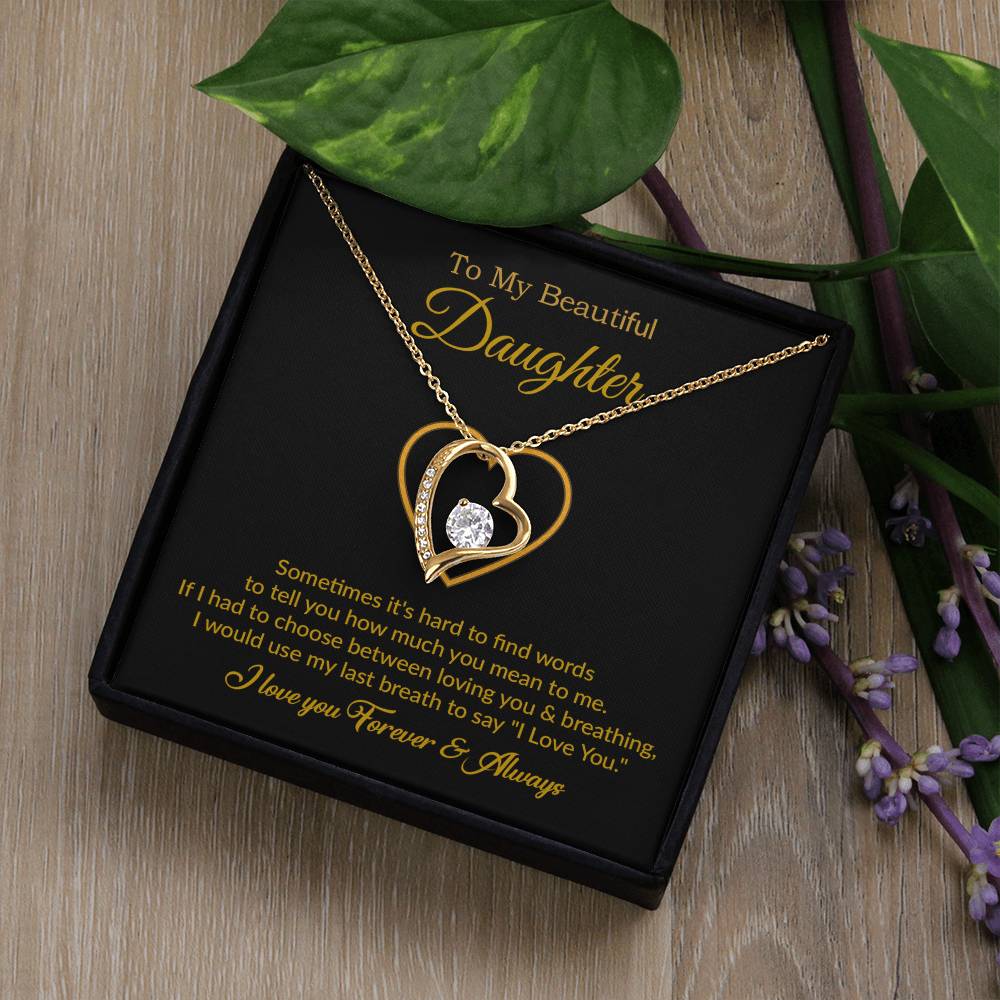 To My Daughter Necklace, Gift For Daughter From Dad, Daughter Father Necklace 22_7_Gold