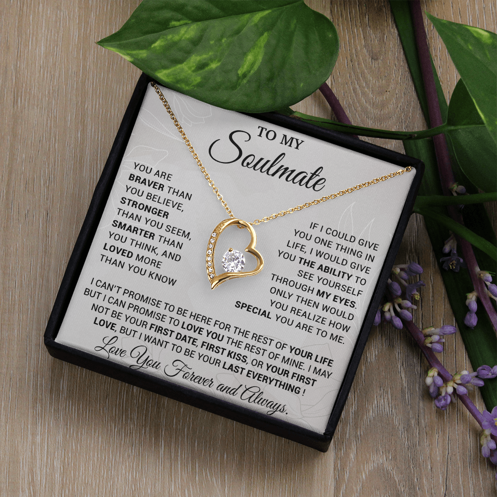 To My Soulmate Necklace, Necklace Gift, Soulmate Gift, Soulmate Jewelry